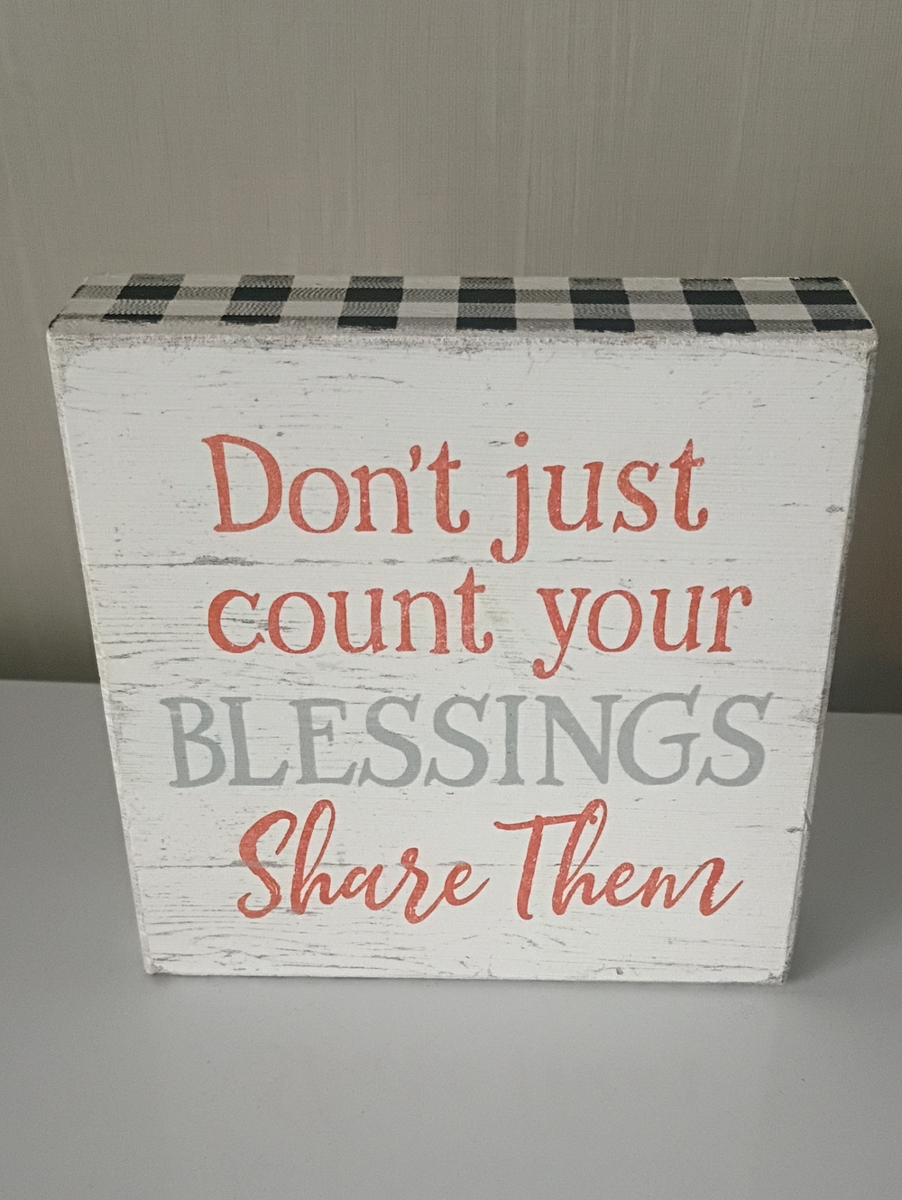 Rustic Wooden Block Sign Standalone Decor Thanksgiving Farmhouse